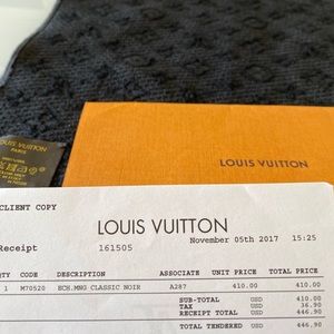 Louis Vuitton Accessories - LOUIS VUITTON Wool Monogram Classic Scarf Black Louis Vuitton Accessories - LOUIS VUITTON Wool Monogram Classic Scarf Black